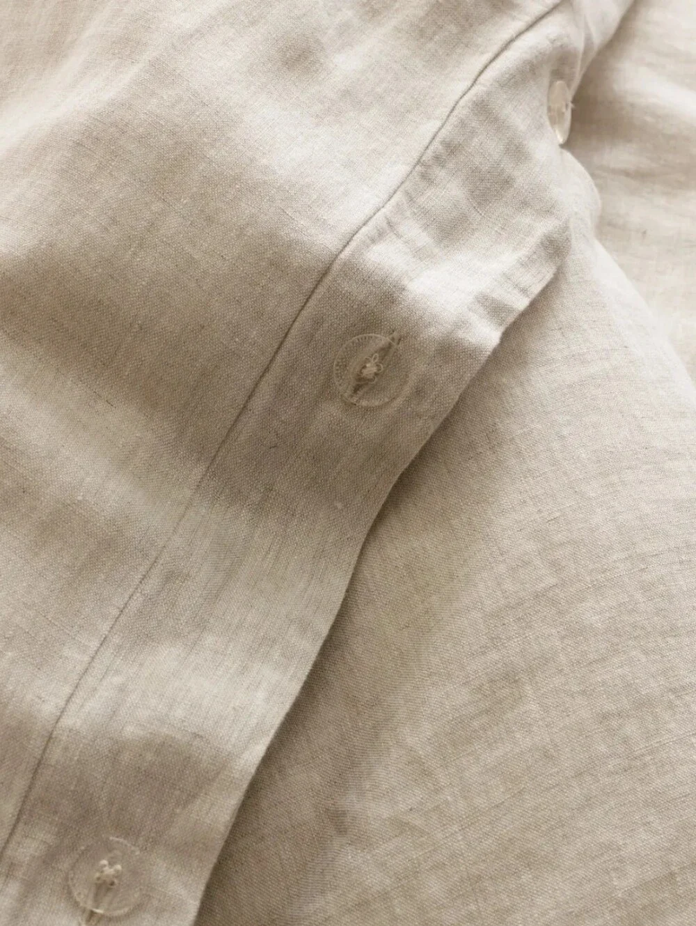 NWT Quince European Linen Duvet Cover Set King Cal King Natural Chambray